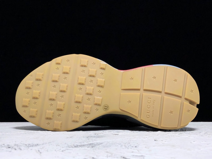 G*u*i rhyton web print leather sneaker 523535 drw00 1000