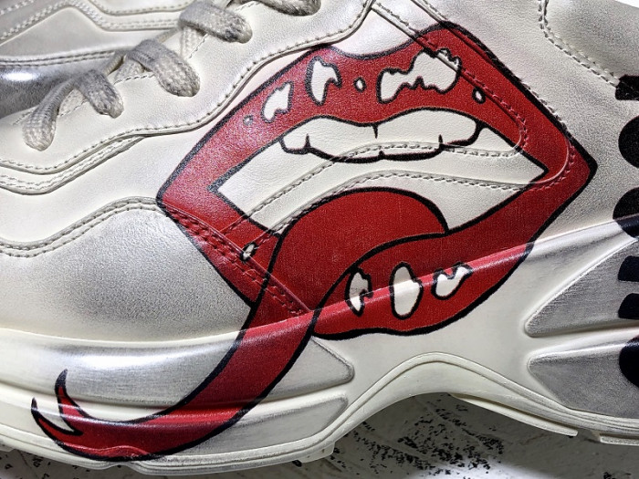 G*u*i rhyton sneaker with mouth print 552089 a9l00 9522
